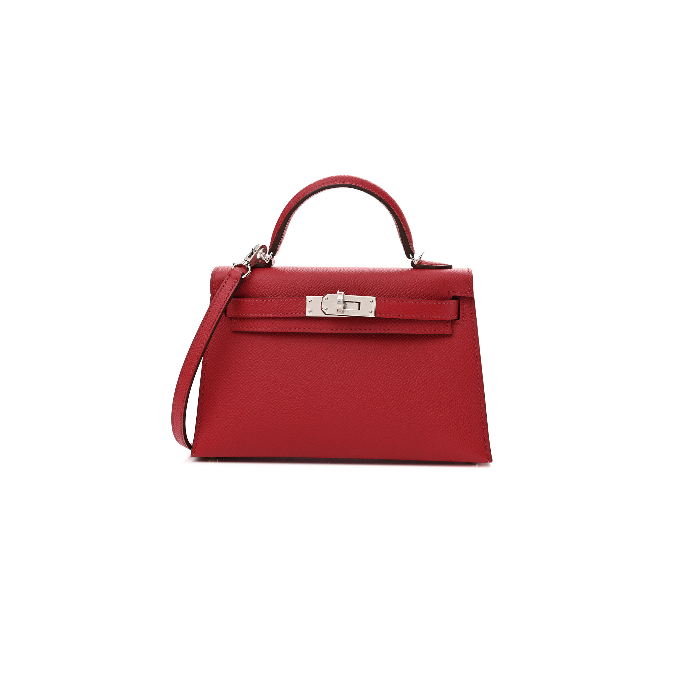 HERMÈS MASTER MINI KELLY II EPSOM ROUGE PIMENT (19*12*5.5cm) 